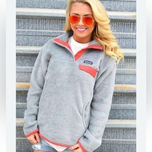 Patagonia Fleece Synchilla Gray Snap-T Pullover